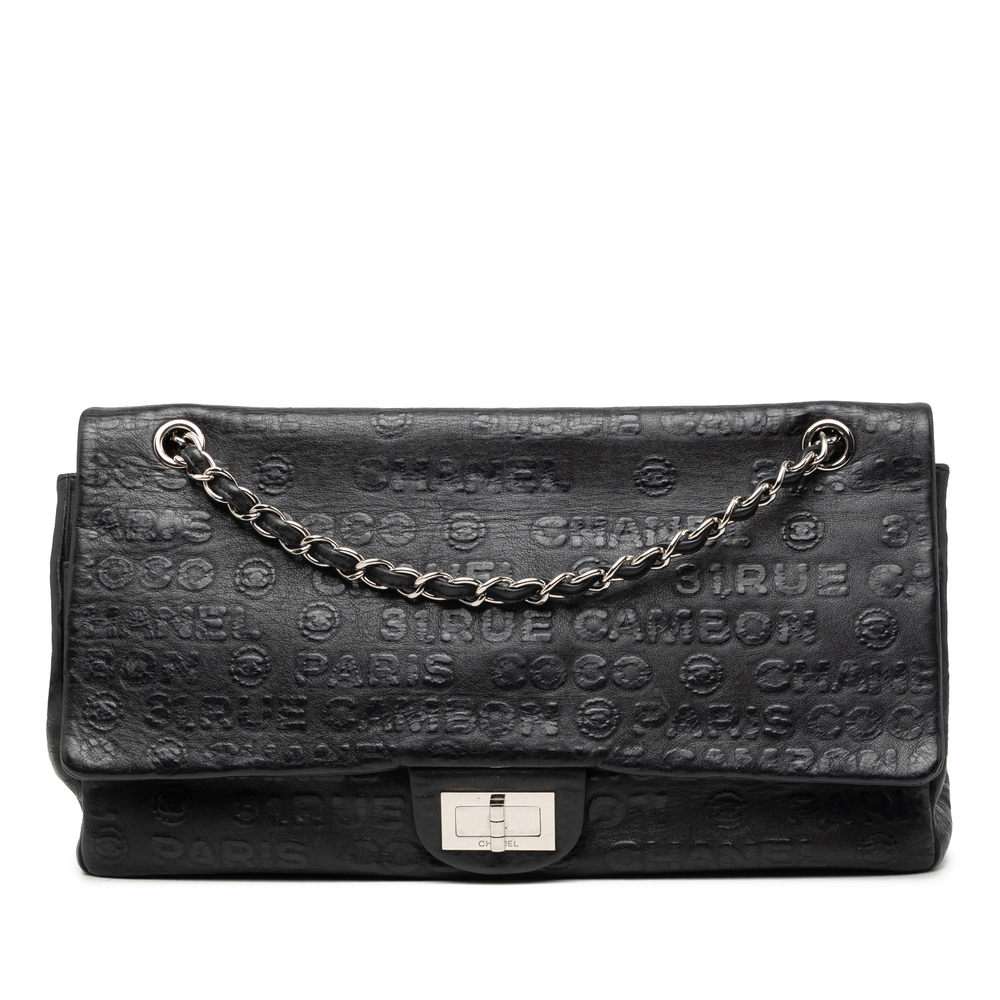 Pre-Loved Chanel Maxi Embossed Calfskin 31 Rue Cambon Reissue 2.55 Double Flap